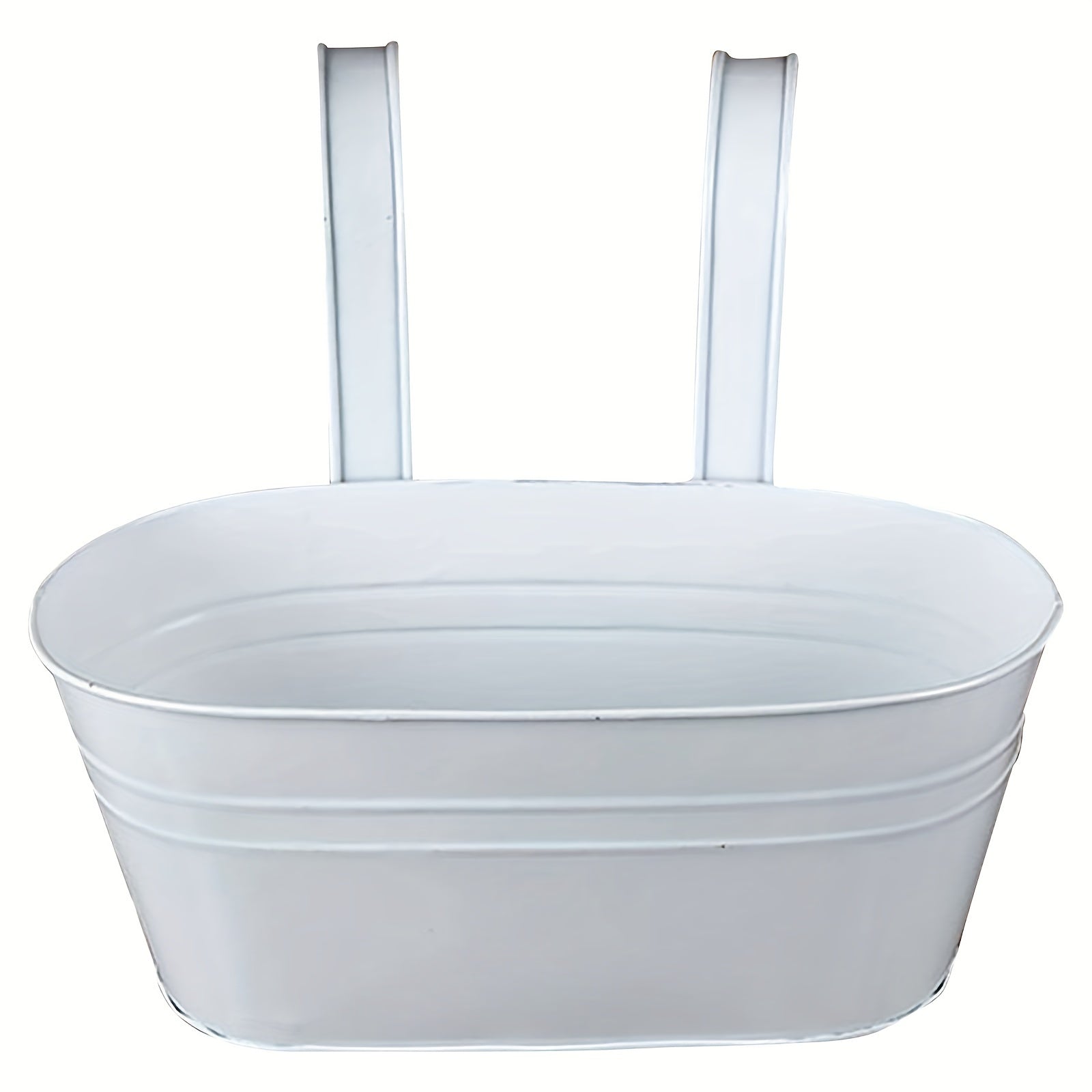 Metal Hanging Flower Pots Wall Mounted Garden Bucket with Hooks