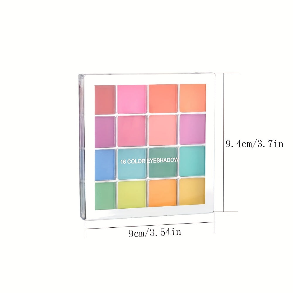 16 Colors Matte Eyeshadow Palette High Pigmented Warm Green Pink