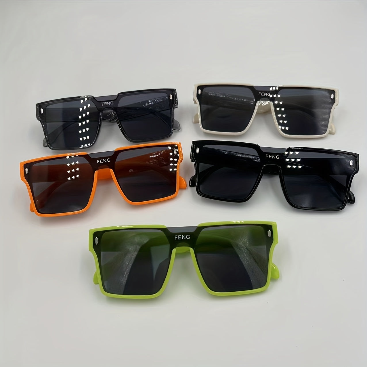Square One piece Sunglasses Casual Anti Glare Glasses UV400