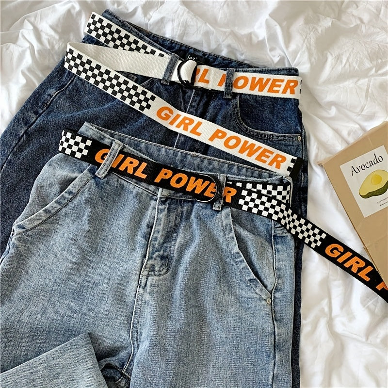 Casual Canvas Unisex Belt Women Men Long Waistband & Harajuku Jeans Belts