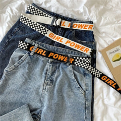 Casual Canvas Unisex Belt Women Men Long Waistband & Harajuku Jeans Belts