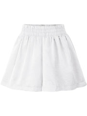 Solid Color Elastic Waist Shorts for Women