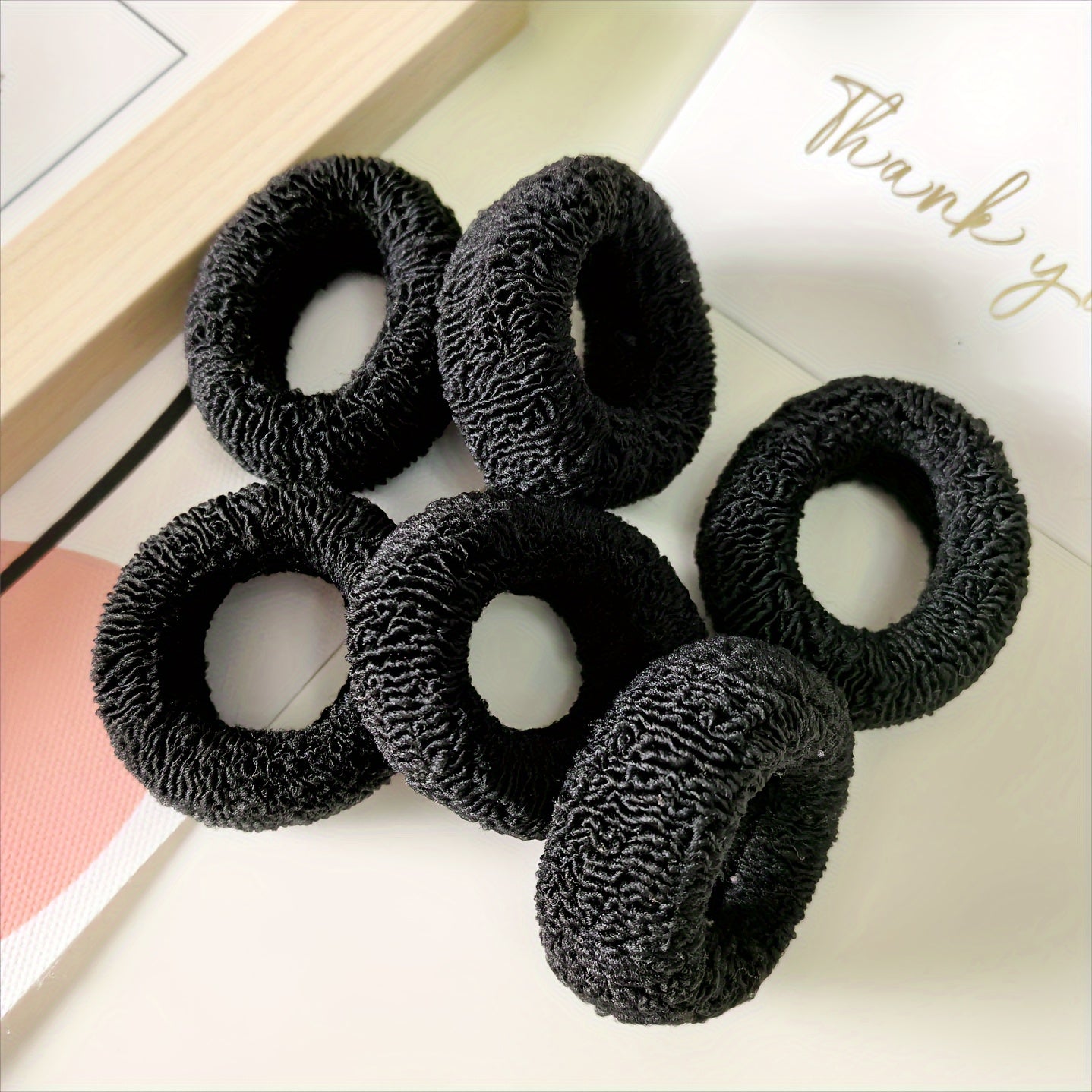6pcs Large Size Thick Hair Rope Sports Hair Ties High Elastic Hair Bands