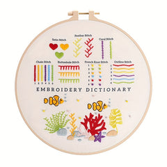 3 Pack Animal Flower Embroidery Kit with Hoop & Instruction