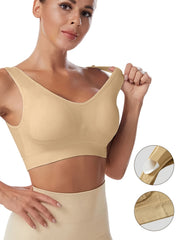 Seamless Sports Tank Bra Breathable Soft No Underwire Elastic Intimates Women's