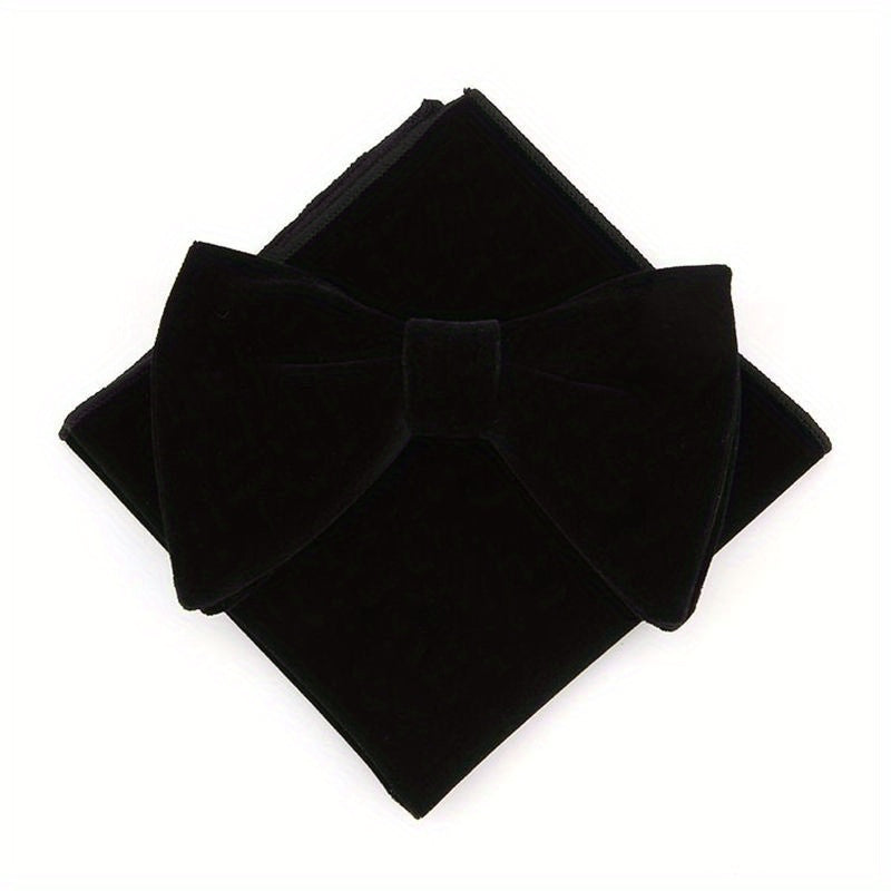 Men's Bow Tie & Pocket Towel Set for Party Holiday Wedding