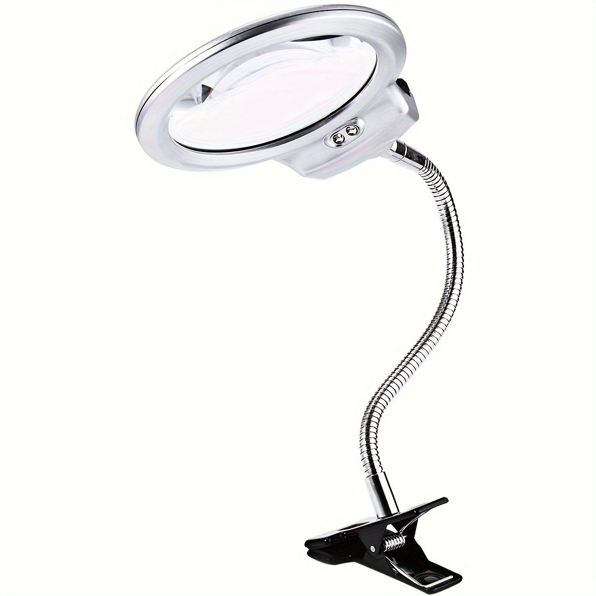 Clip On LED Desk Lamp 2x 5x Magnifying Glass for Map Reading & Tasks