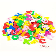 130pcs Foam Letter Number Stickers Crafts Supplies