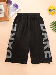 Toddler Boys Letter Graphic Casual Sports Elastic Waist Shorts