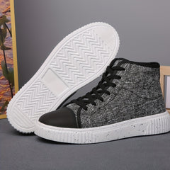 Men's High Top Canvas Sneakers Comfy Sports Shoes
