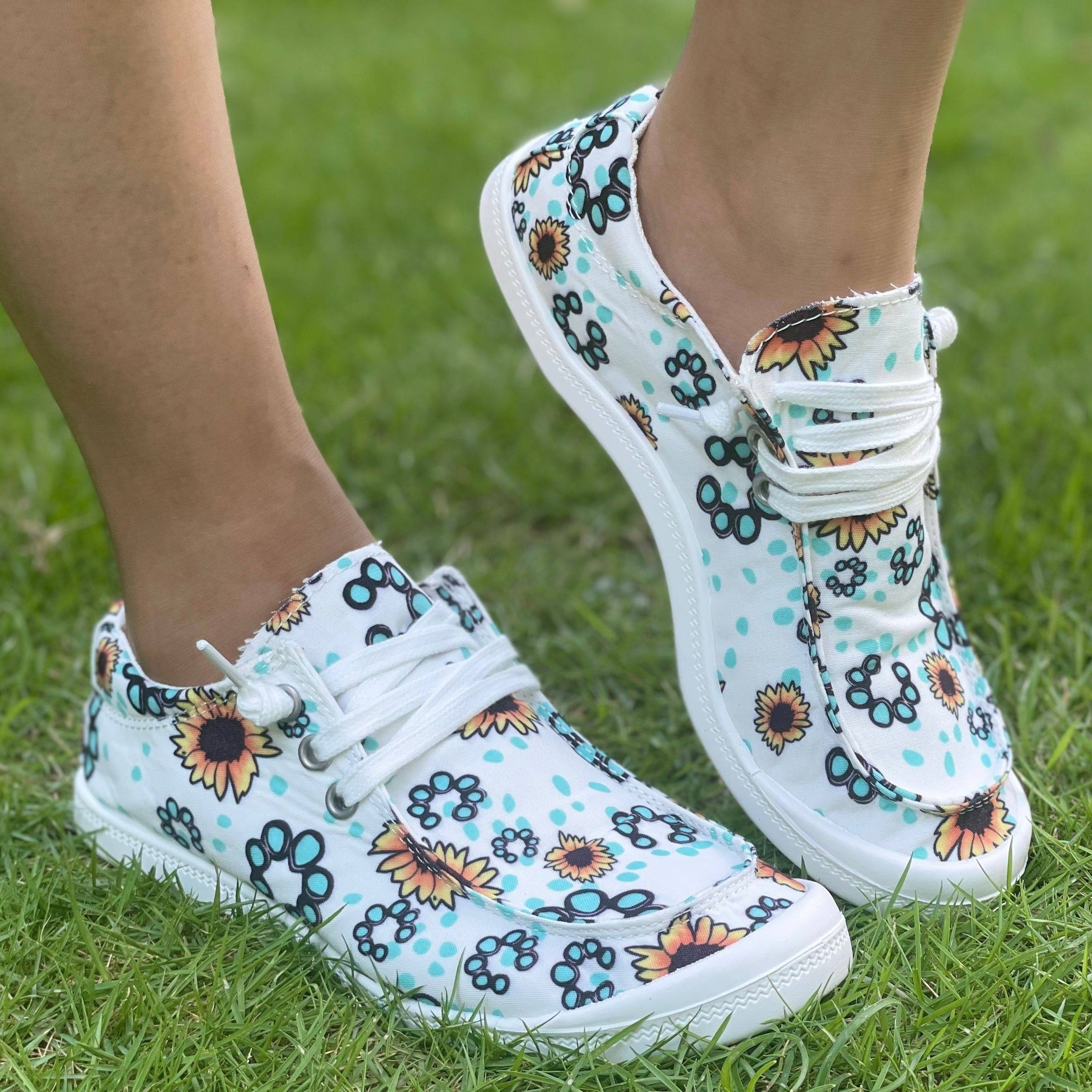 Sunflower Pattern Flat Shoes Women's Casual Lightweight Soft Comfortable Shoes