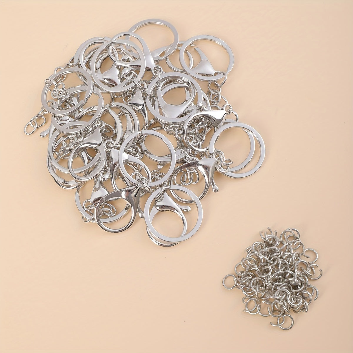Keychain Accessories Set Split Rings Lobster Clasp DIY Accessories