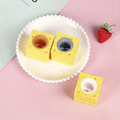 4pcs Mouse & Cheese Squeeze Stress Relief Fidget Toys