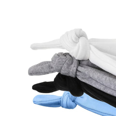 3pc Newborn Baby Hat & Mittens & Socks Soft Cotton Beanie Knot For 0-6 Months