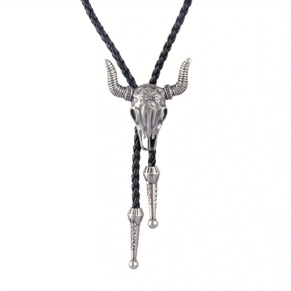 Bolo Tie Cowboy Leather Necktie Western Necklace