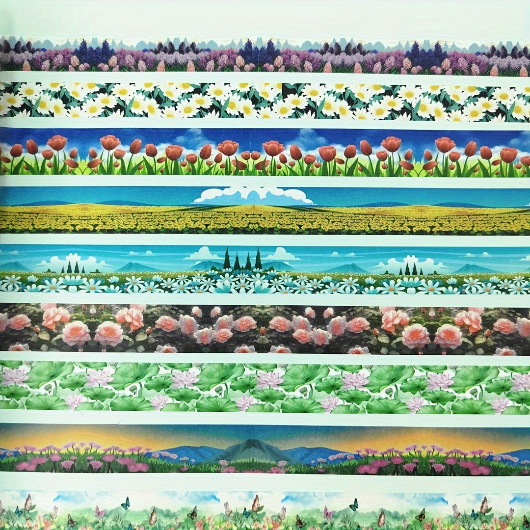 14 Rolls Floral Theme Washi Tape Collection Creative Craft Accessories