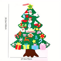 DIY Felt Christmas Tree Set Wall Hanging Decorations