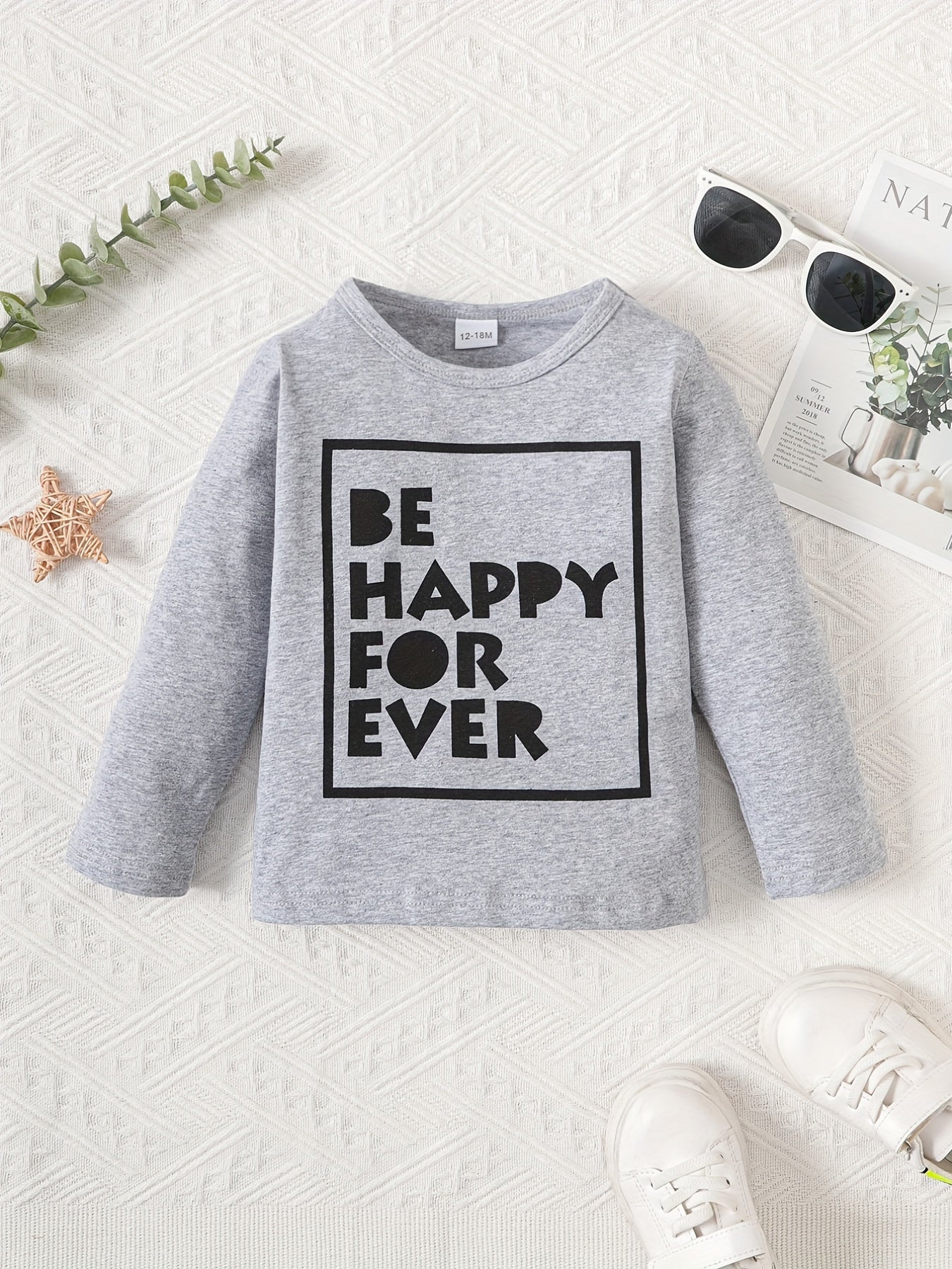 Baby Casual Be Happy Long Sleeve T Shirt