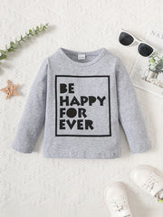Baby Casual Be Happy Long Sleeve T Shirt