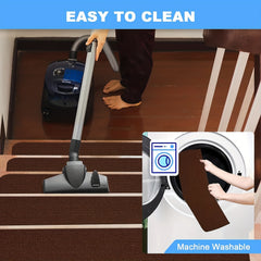 15pcs Stair Treads Non Slip Indoor Carpet Runners For Wood Steps