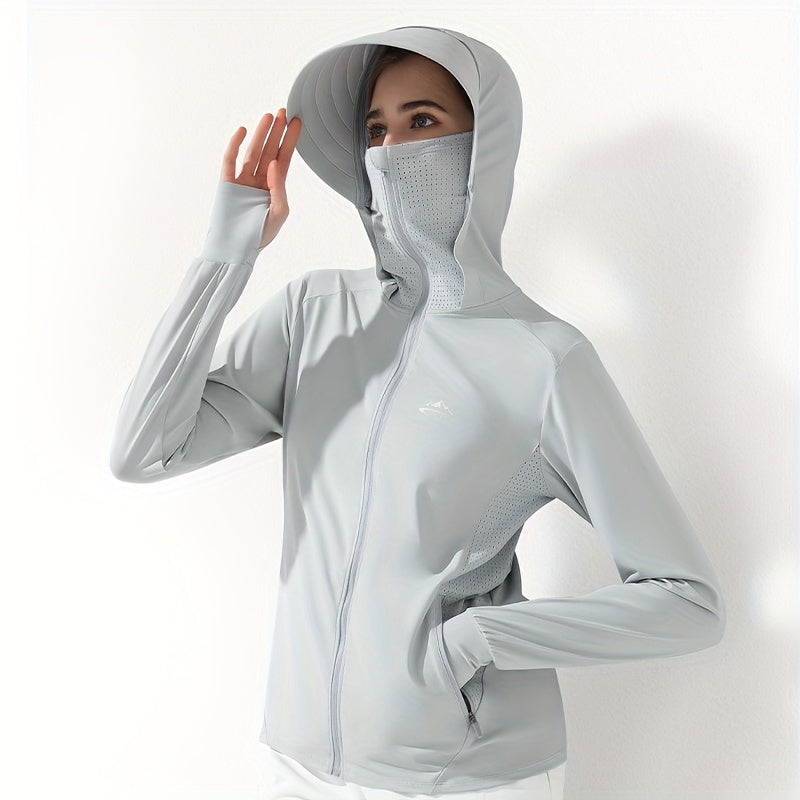UV Protection Zip Up Hoodie for Hiking with Pockets
