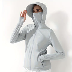 UV Protection Zip Up Hoodie for Hiking with Pockets
