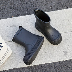 Solid Rain Boots Casual Short Boots Women's Waterproof Rain Boots