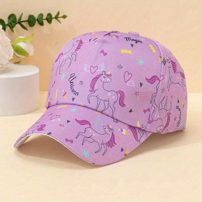Rainbow Pony Sun Protection Baseball Cap for Kids