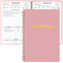 Meeting Notebook For Work Action Items Planner Office Business Notes Organizer