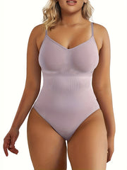 Casual Shapewear Women's Plus Plain Breast Lifting Tummy Control Body