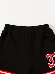 Toddler Kid Basketball Jersey Outfit Game 83 Tank Top Track Shorts Set