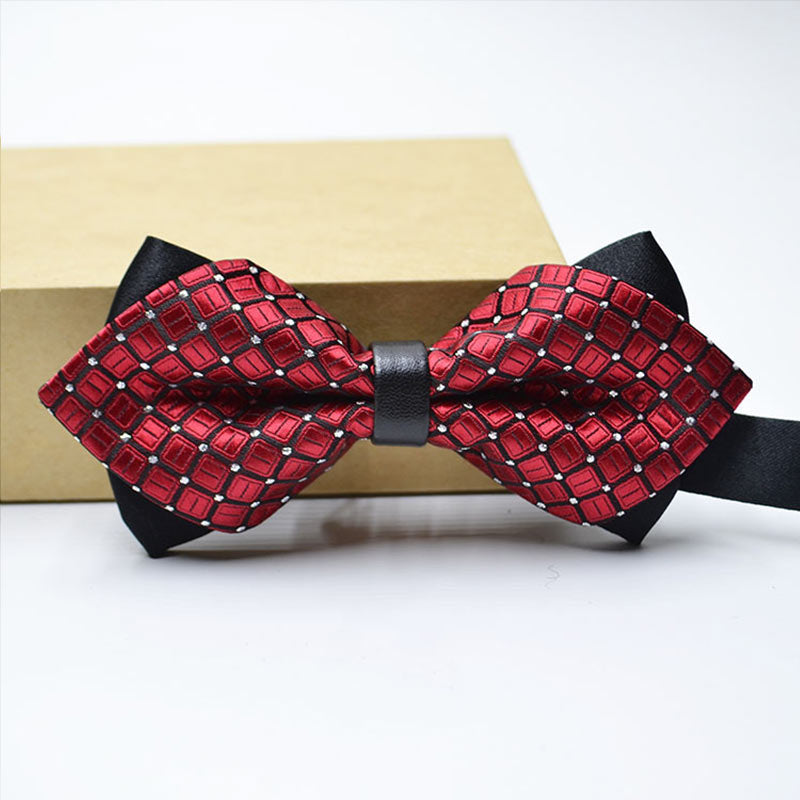 Formal Men's Adjustable Double Layer Wedding Bow Tie
