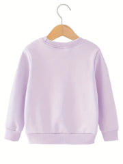 Cartoon Star Unicorn Graphic Sweatshirt Top For Little Girls