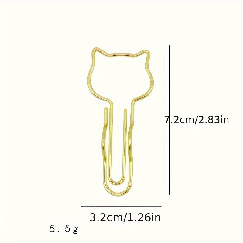 5pcs Metal Pen Clip Multifunctional Paper Clip Stationery Tool