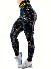 Marble Print Yoga Leggings High Waist Fitness Tight Pants
