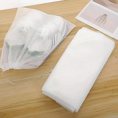 10pcs Portable Dustproof Drawstring Shoe Storage Bag