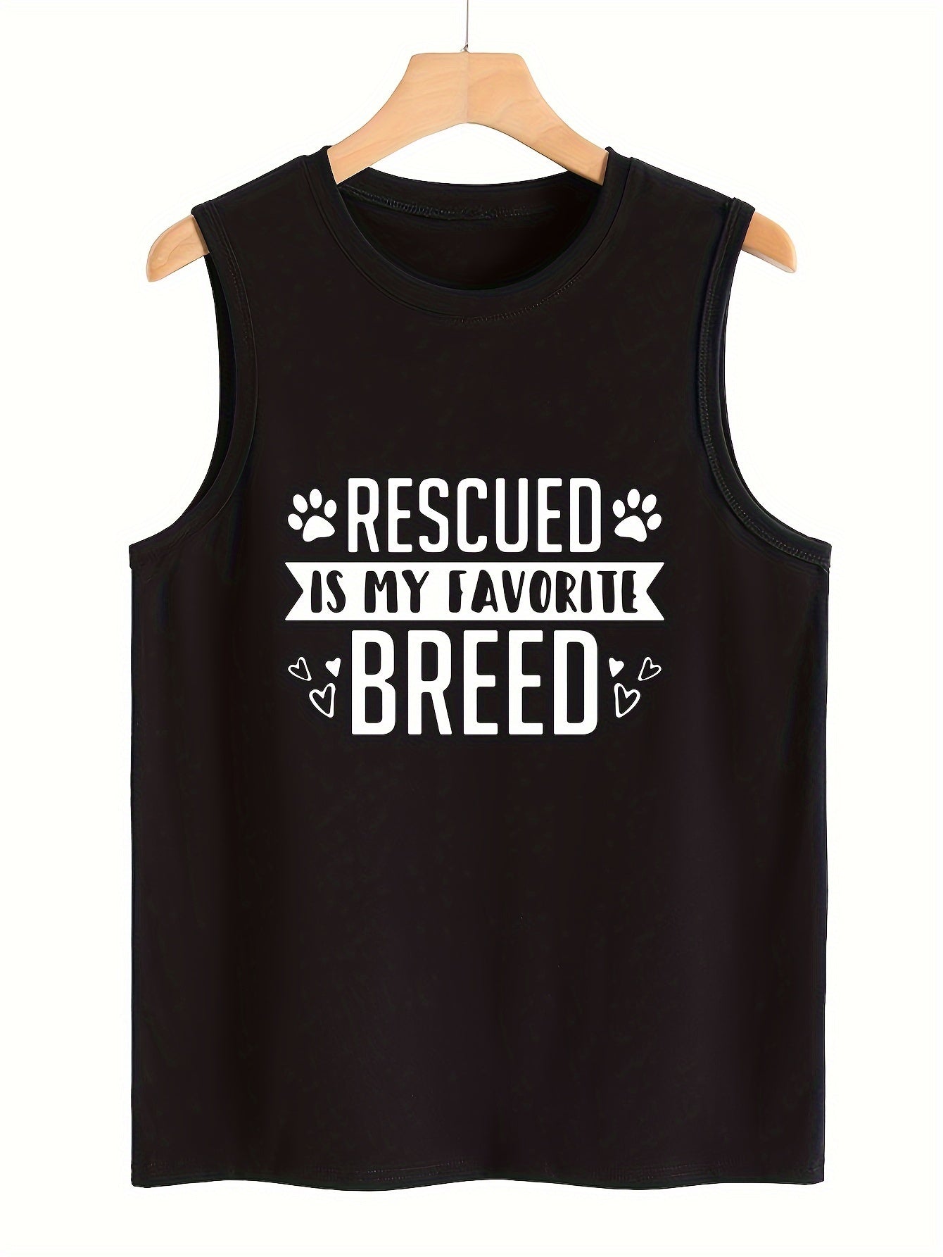 Paw & Letter Print Sleeveless Sports Vest for Women