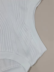 Sleeveless Mock Neck Tank Top & Shorts Set