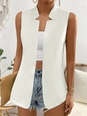 Versatile Sleeveless Vest Casual Open Front