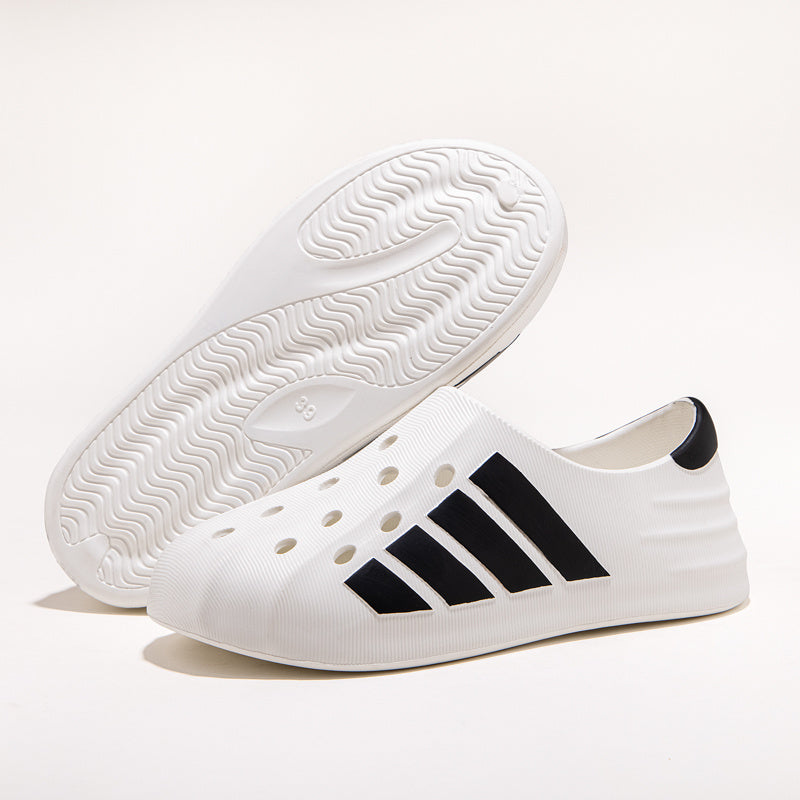 Men's Striped Foam Clogs Summer Beach Sandals