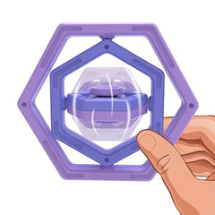 Hexagonal 3D Infinite Flip Finger Gyroscope Decompression Toy