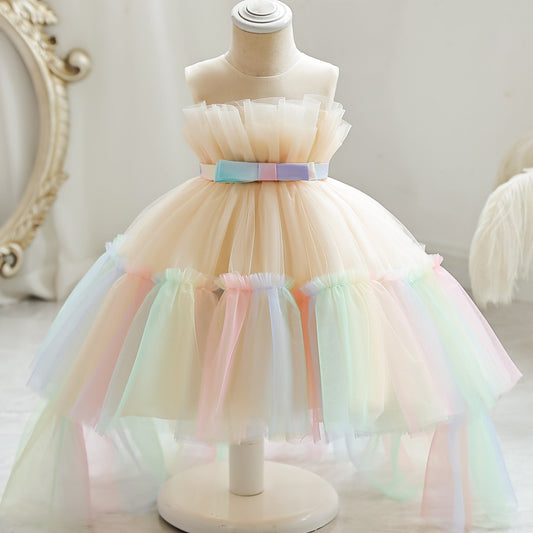 Girls Formal Dress Candy Tulle Dress Little Princess Party Tutu Dress
