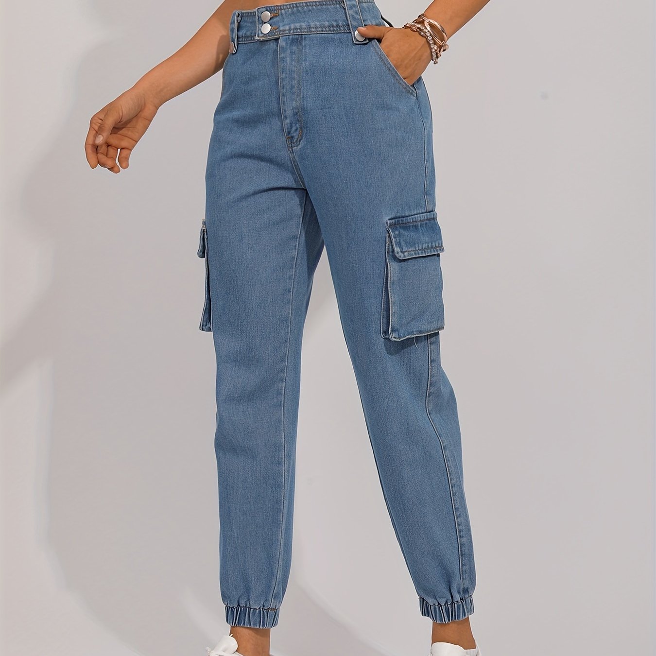 Cargo Jogger Jeans Street Style Denim
