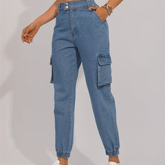 Cargo Jogger Jeans Street Style Denim