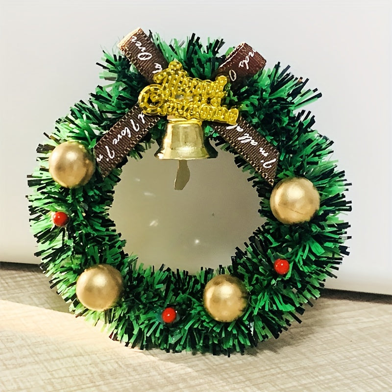 Mini Christmas Wreath Ornament Tree Pendant Decoration