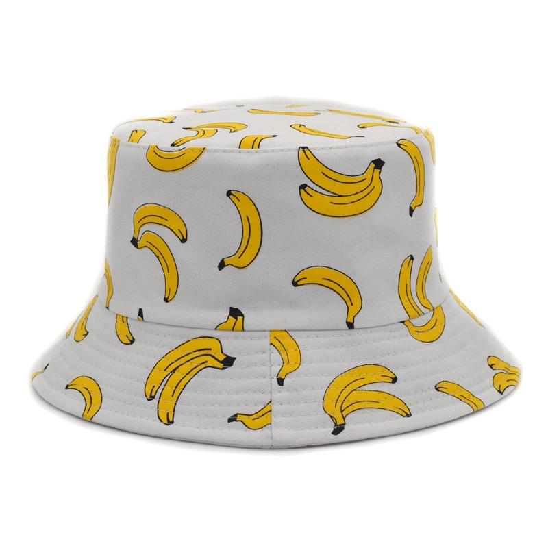 Banana Print Bucket Hat Street Casual Sunshade Hat