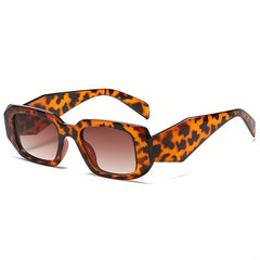Rectangle Frame Sunglasses Gradient Lens UV400