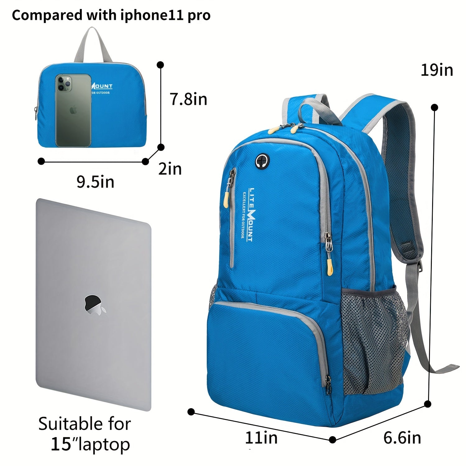 Ultralight Foldable Backpack for Camping Waterproof Portable Large Capacity