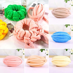 Chunky Knit Yarn Crystal Velvet Core Cotton Yarn For DIY Hand woven Blanket