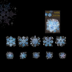 Snowflake Stickers 20 Sheets Matte Glitter Embellishments